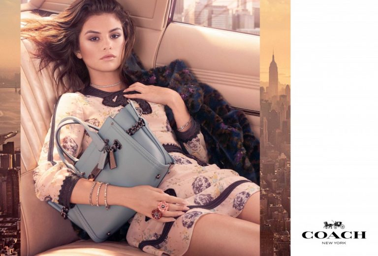 Selena Gomez “COACH” handbag photoshoots